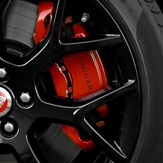 6PCS Car Brake Caliper Stickers Decals Compatible with Jaguar XE XEL XF XFL XJ F-PACE F-Type Vinyl Stickers Suitable for Bumpers Rearview Mirrors Door Handles and More