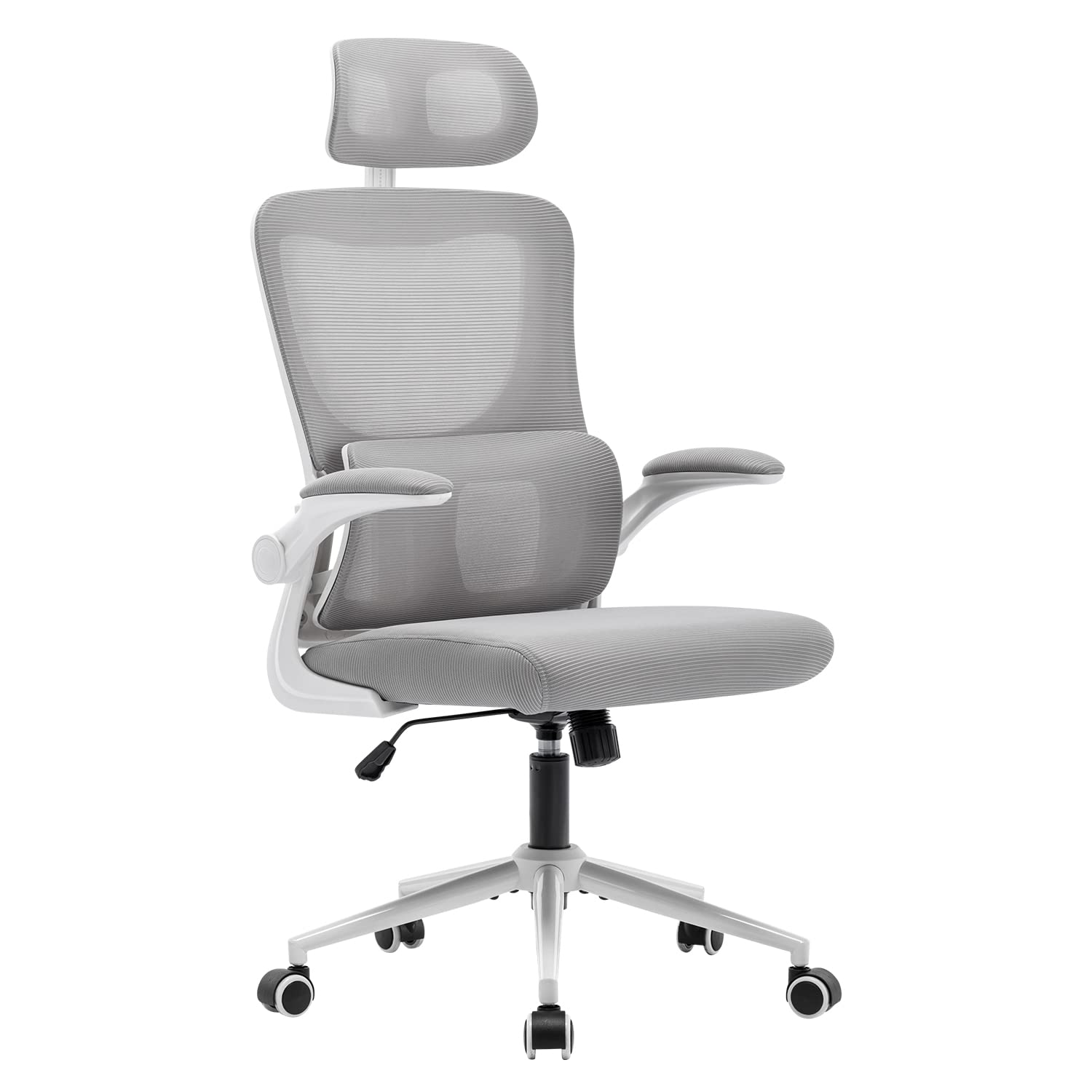 Silla de Oficina Ergonomica Grande y Alta con reposabrazos Plegables Soporte Lumbar Ajustable Silla Escritorio Silla Oficina ergonómica para Uso Doméstico Capacidad de Carga 150KG