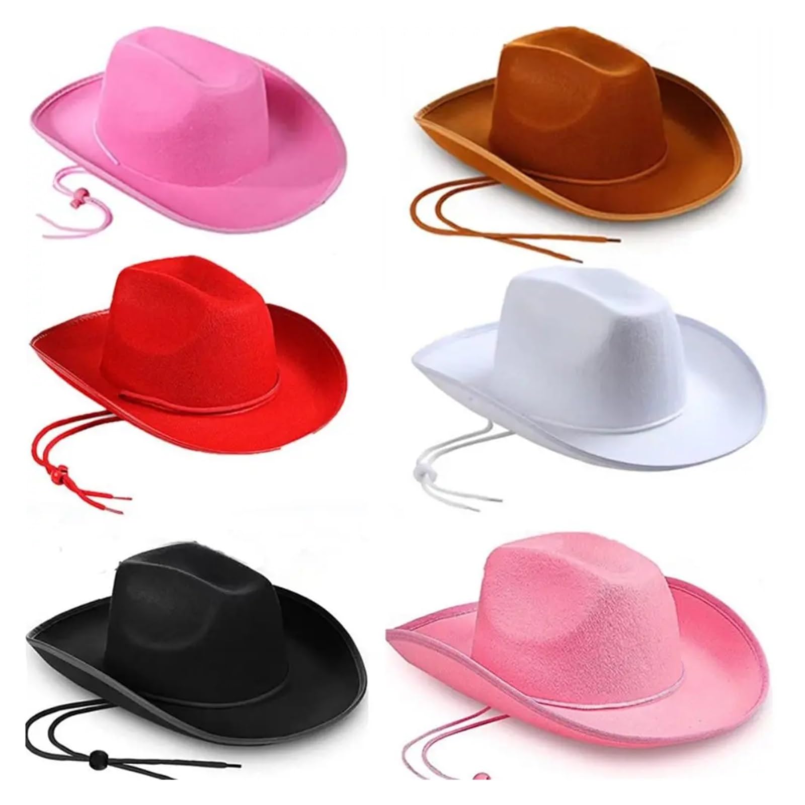 Sombrero de vaquero de fieltro, sombrero de princesa, sombrero de vaquera for actuaciones, accesorio for disfraz de despedida de soltera o fiesta de cumpleaños. Para Adulto Carnaval Halloween Y Cospla