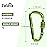 Zalava 6 pcs 2D-Clip Durable Locking Carabiner Keychain Clip,Keychain Clip Hook,Green