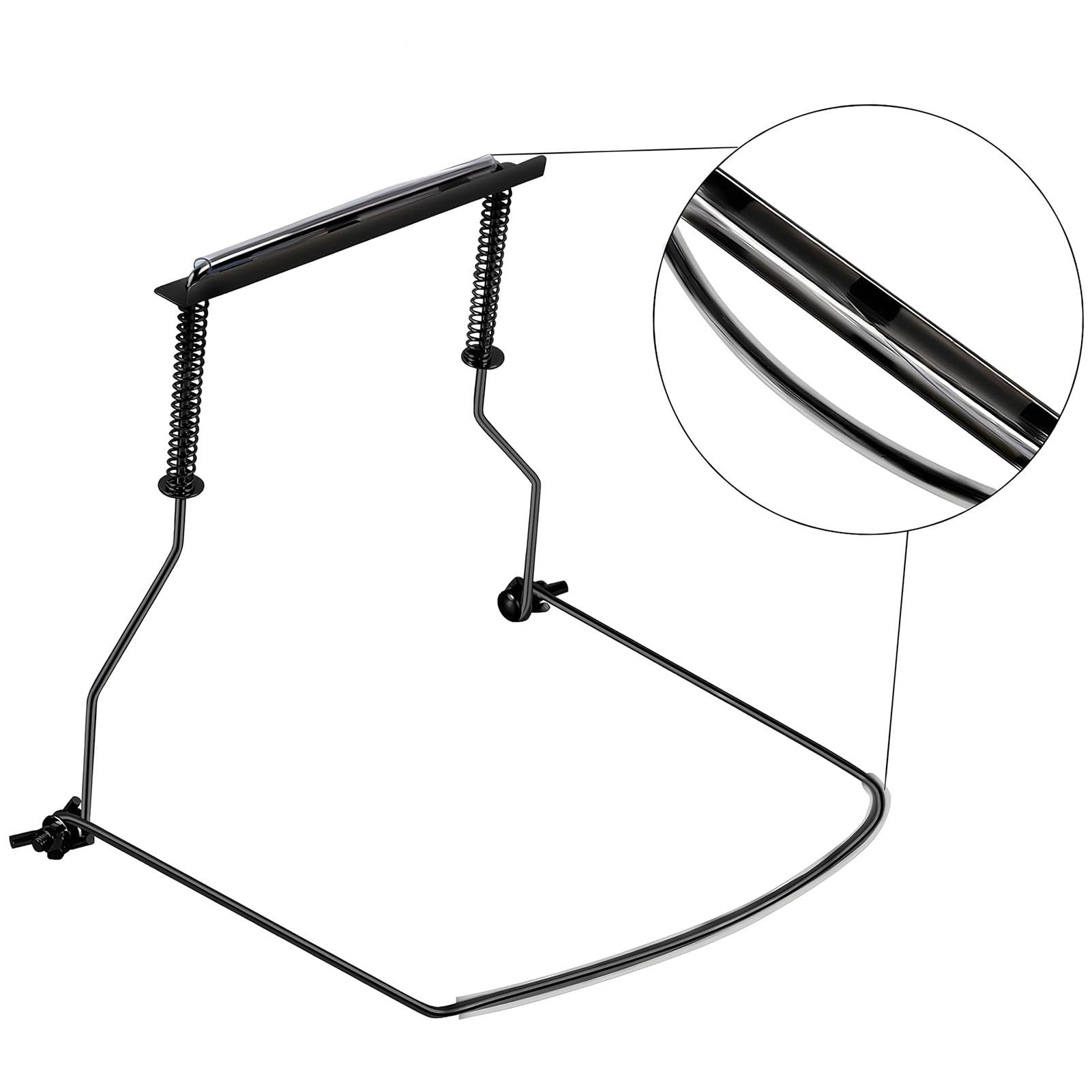 Support d'harmonica professionnel Générique, support d'harmonica 10 trous | Support d'harmonica à 10 trous, support de cou en métal noir anti-rayures, accessoire de Support professionnel pour adulte