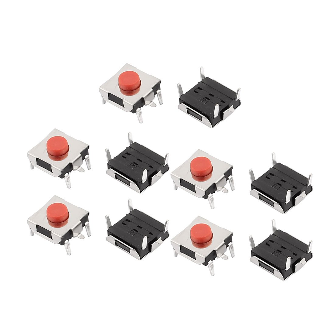 Buy IIVVERR 10Pcs 6mmx6mmx3.1mm Panel PCB Momentary Tactile Tact Push