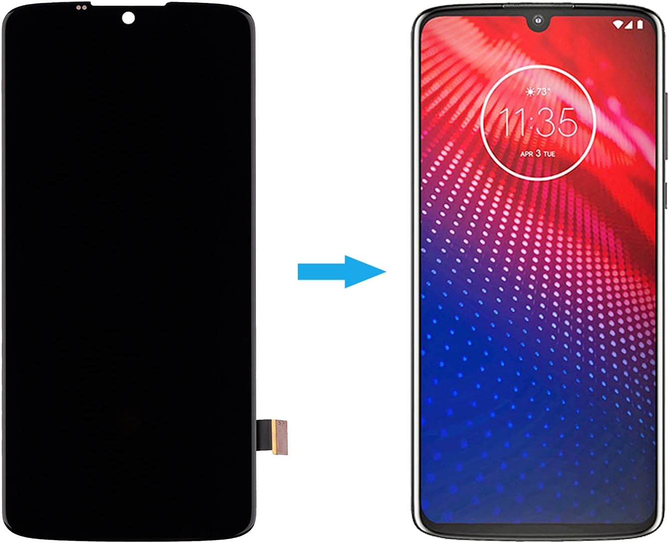 Duotipa LCD Digitizer Touch Screen Assembly Display Compatible with Moto Z4 6.4" Replacement LCD Display with Tools
