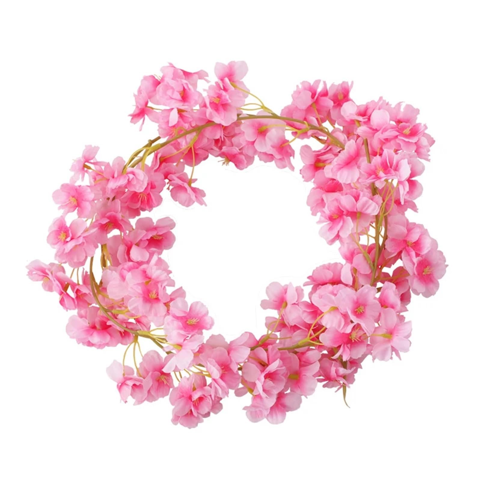 LXLAEOANG Artificial Flowers Artificial Cherry Blossom Vines Silk Flower Garland Vine For Outdoor Garden Arch Decor Home Wedding Christmas Decoration Rattan
