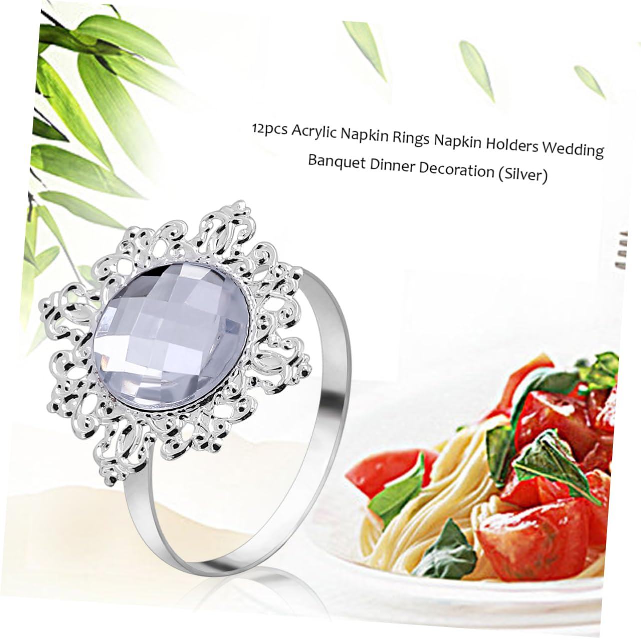 LABRIMP 9piezas Aros De Servilleta De Acrílico Elegantes para Decoración De Banquetes De Boda y