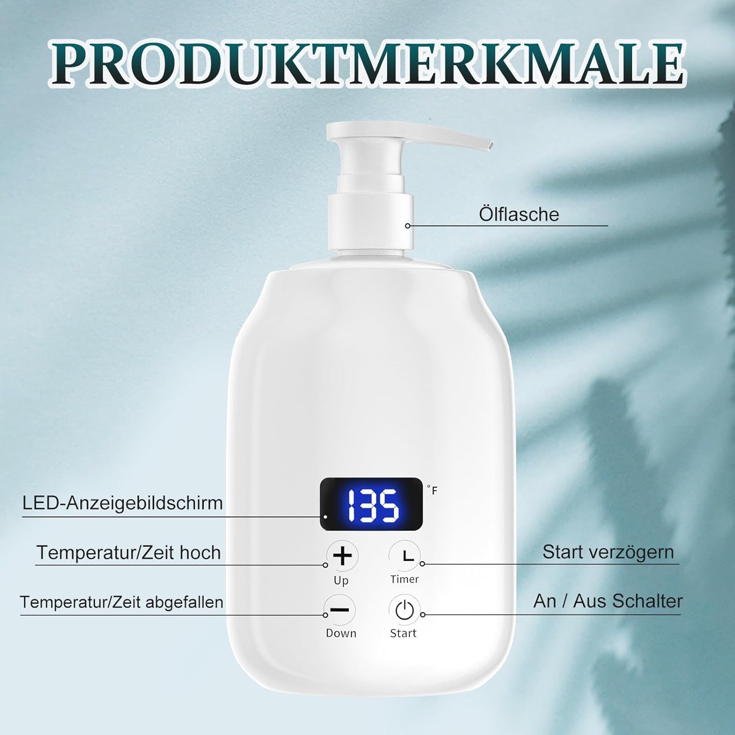 Scaldaolio per Massaggio per Olio da Massaggio Spa Dispenser da 2 Bottiglie e Scaldalozione Scaldabiberon per gel Scaldabiberon per Salone Scaldabiberon per olio da massaggio (Bianco)