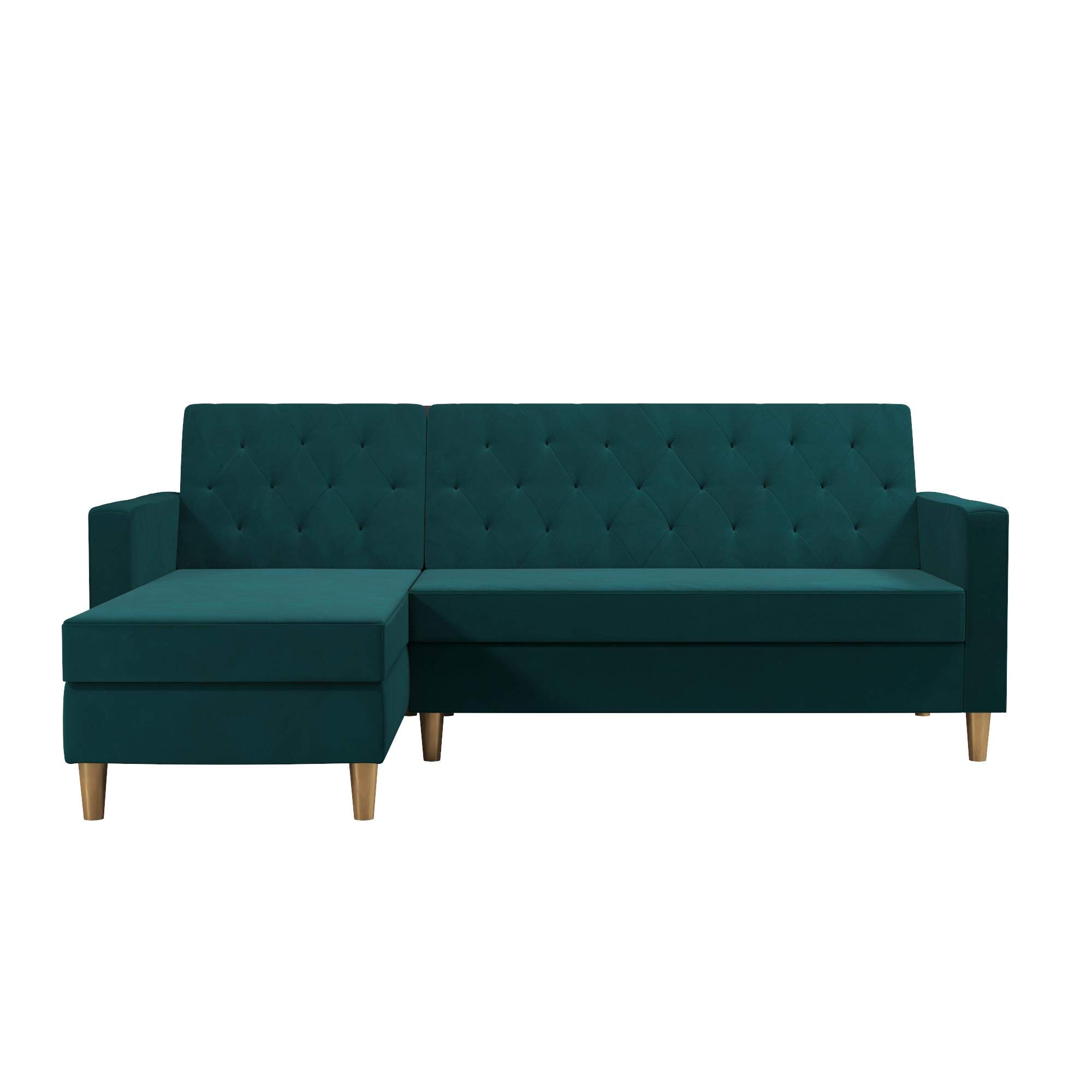 DHP Furniture Liberty Sofabed, Green, 153x213x82cm (DxWxH)