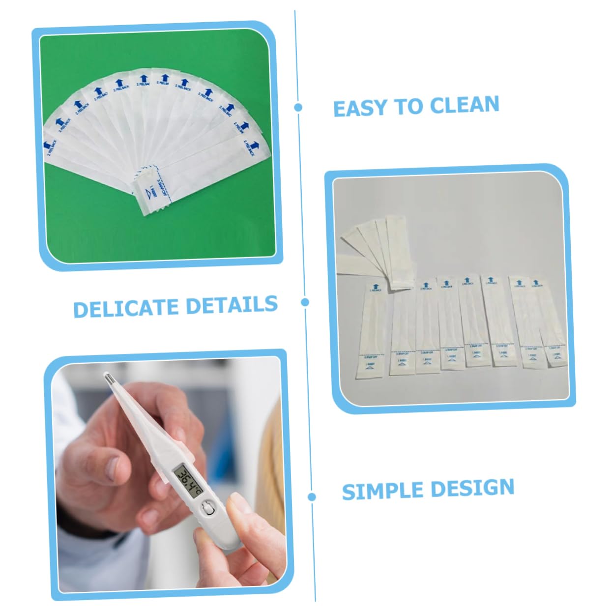 Gatuida 500stücke Thermometer-schutzfolien Für Haustiere Hygienische Abdeckungen Für Digitale Thermometer Geeignet Für Katzen Hunde Und Kaninchen Aus Sicherem Papiermaterial