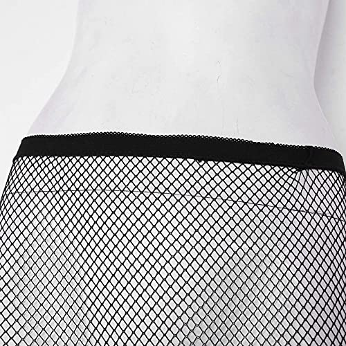 Image of Women's Fishnet High Waist Tights See Through Knee Length Legging Club Rave Dance Half Pants