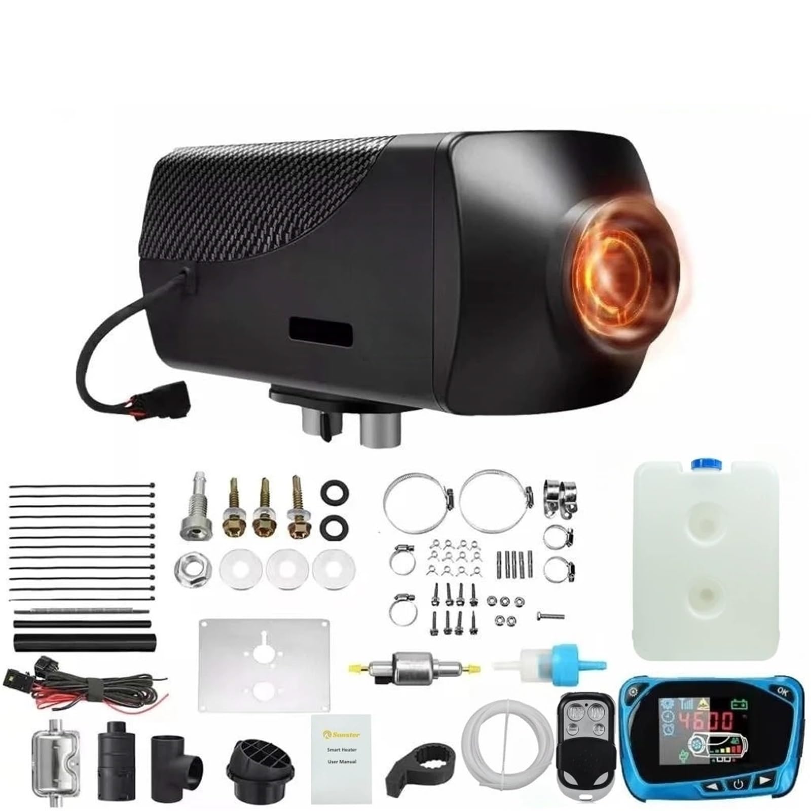 nagrzewnica powietrza Ogrzewacz powietrza na olej napędowy 2 kW 12 V, uniwersalny, parkingowy, autonomiczny, z monitorem LCD, z funkcją transmisji głosu
