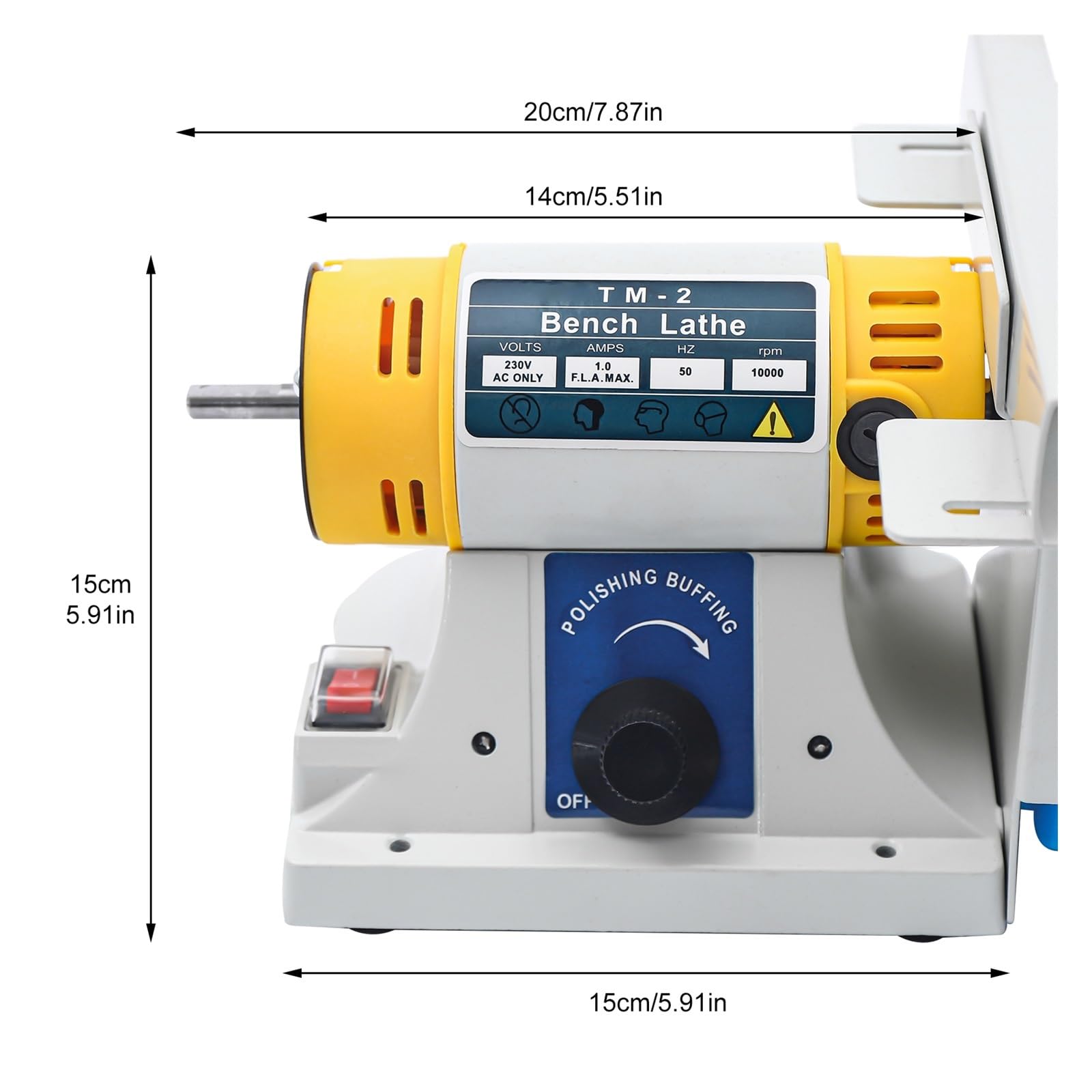 Esmeriladora de Banco, Mini Sierra de mesa multifuncional for carpintería, 10000RPM, joyería de gemas, pulidora de roca, máquina de corte, torno de banco, amoladora de 320W, para moler, pulir y talad