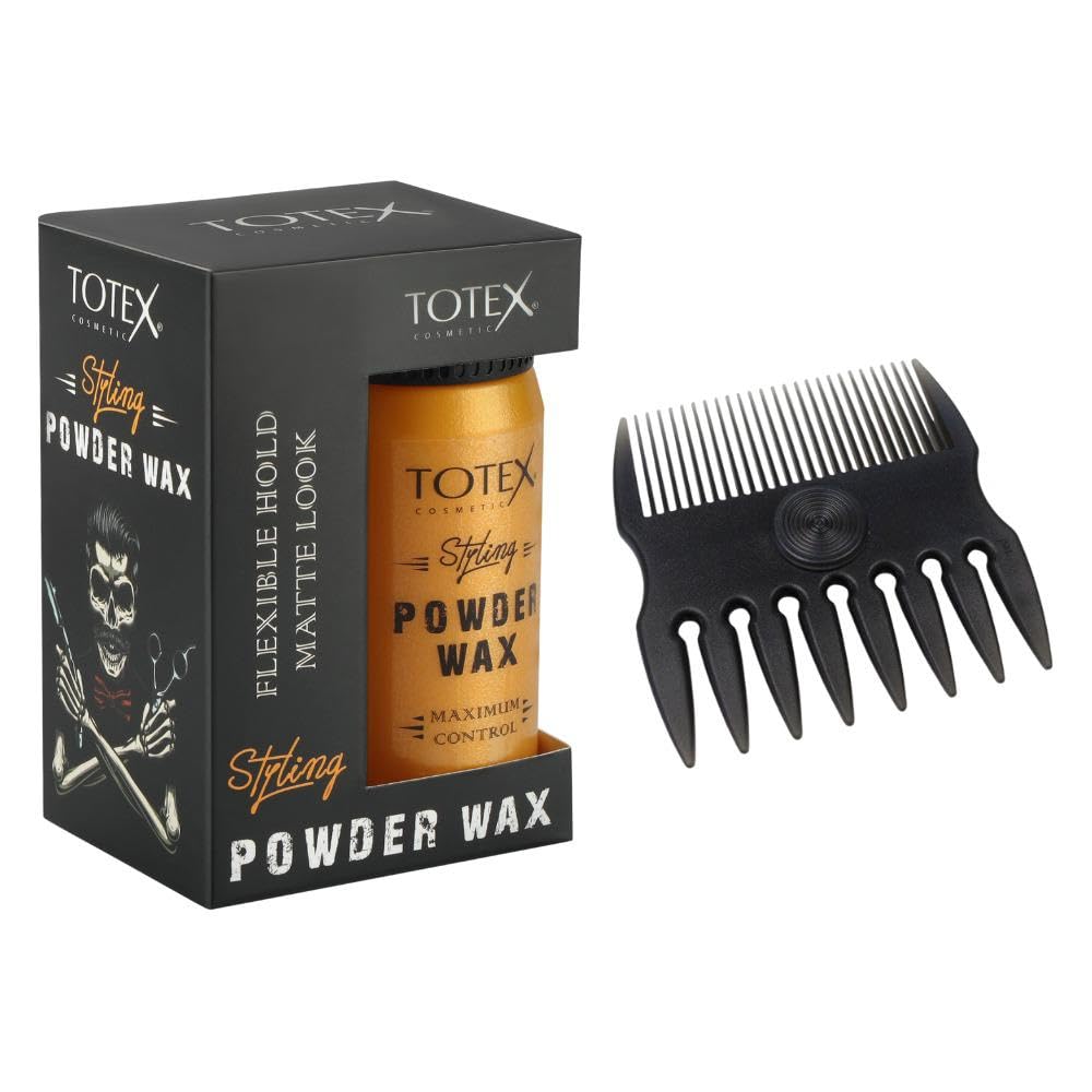 Totex Hair Styling Powder Wax 20gr, Grey Black Comb, 20 g (Pack of 1)