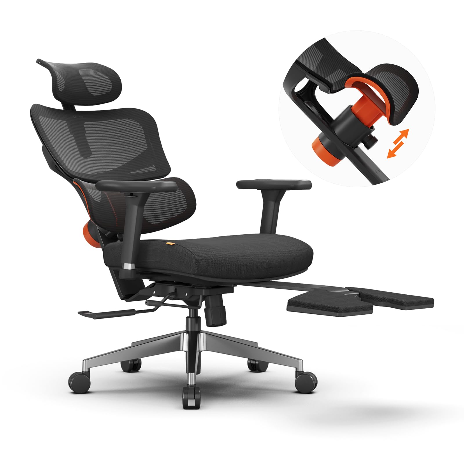 Newtral Ergonomic Office Chair with Fully Adaptive Lumbar Support 136 Tilt Function Computer Desk Chair with Soft 4D