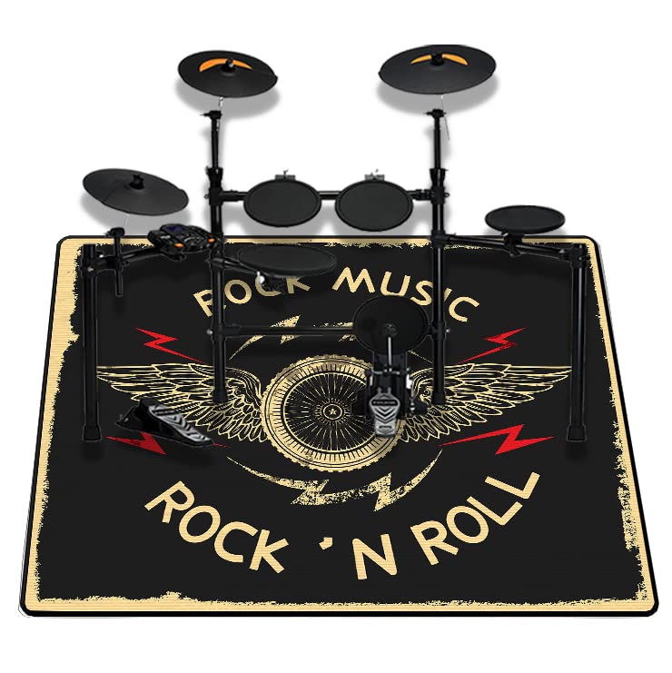 PRIHALF Drum Rug, Drum Set Carpet,Bedroom Living Room Decor,Soundproof Rug Pads Drum Accessories for Drum Set,Non-Slip Carpet,Great Gift for Drummers,100% Polyester(B,2.6 * 4ft)