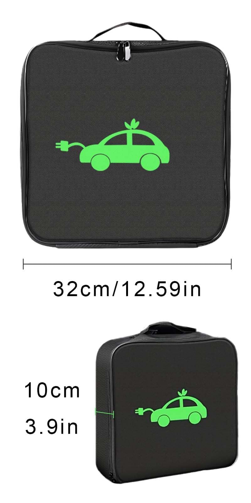 Sac de Transport pour Câbles Électriques Portable, Sac pour Câble de Chargement EV, Sac de Coffre de Voiture (Carré)