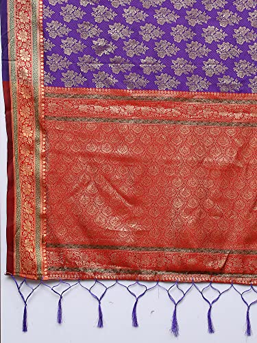 Image of AKHILAM Women's Banarasi Silk Woven Design Saree With Unstitched Blouse Piece (RYLBNR06 Parent)