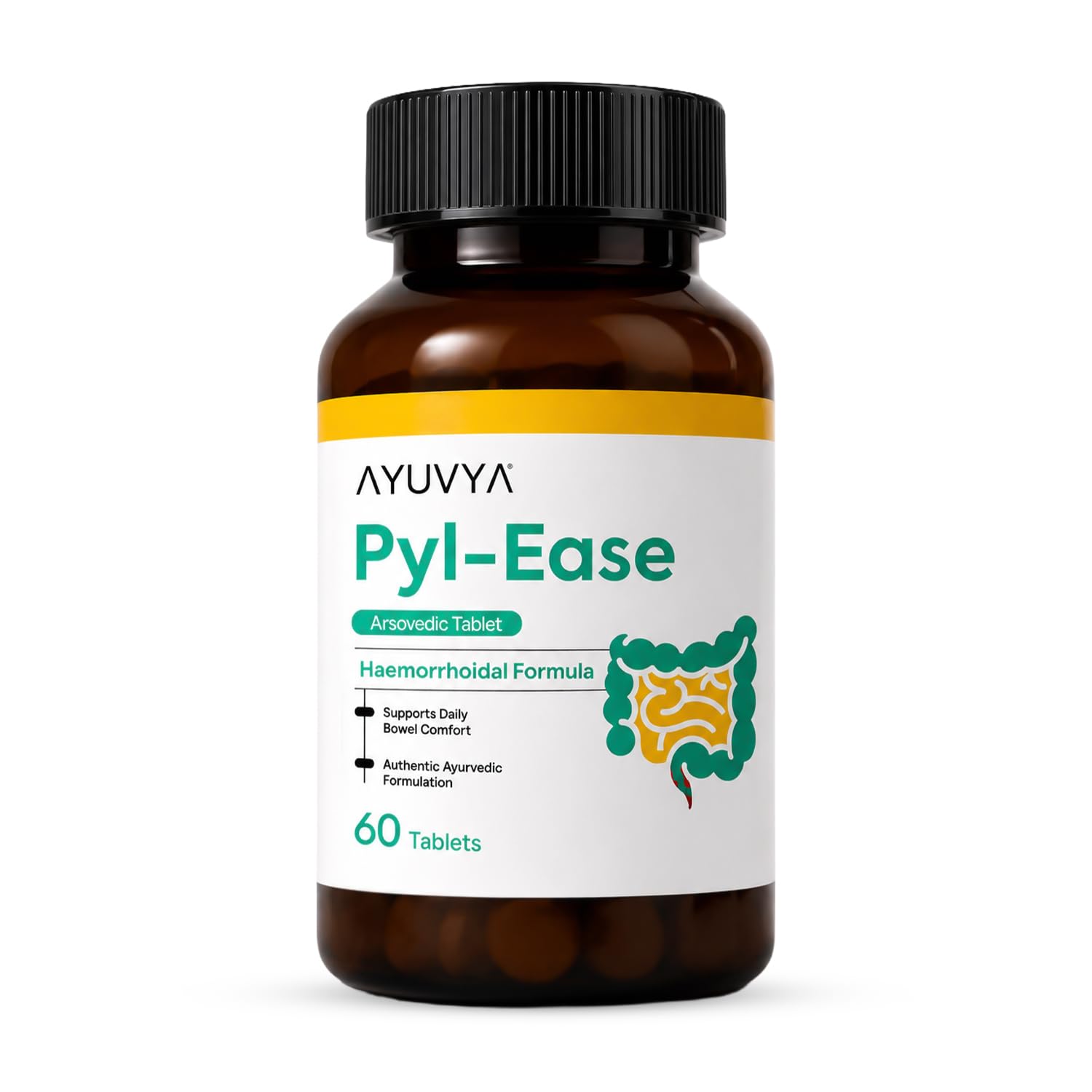 AYUVYA Arso Plus Tablets 60 Count, Ayurvedic Hemorrhoid Care Supplement, Plant Based Formula, Traditional Herbal Support for Piles Care, Daily Wellness Tablets-image-9