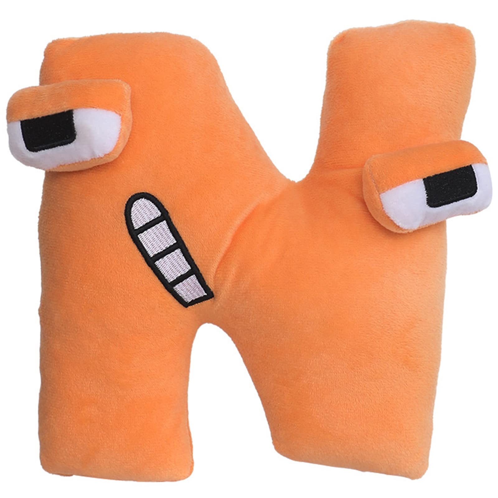 N Letter Plush Toy - Cute Stuffed Plush Toys & Decorative Pillow, Educational Gift for Kids & Fun Home Decor (N)