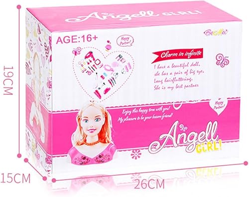 Miniatura 4 de ClearEdge Cabeza de muñeca para peinar el cabello con accesorios para secador de pelo, juego de maquillaje para niños, juego de maquillaje para