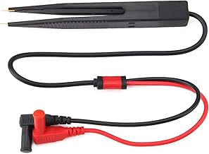 Clipe de teste SMD, clipe de teste de chip SMT portátil Akozon LCR Meter Test Probe LCR Bridge Ferramenta de teste de indutância/capacitância/resistência para multímetro