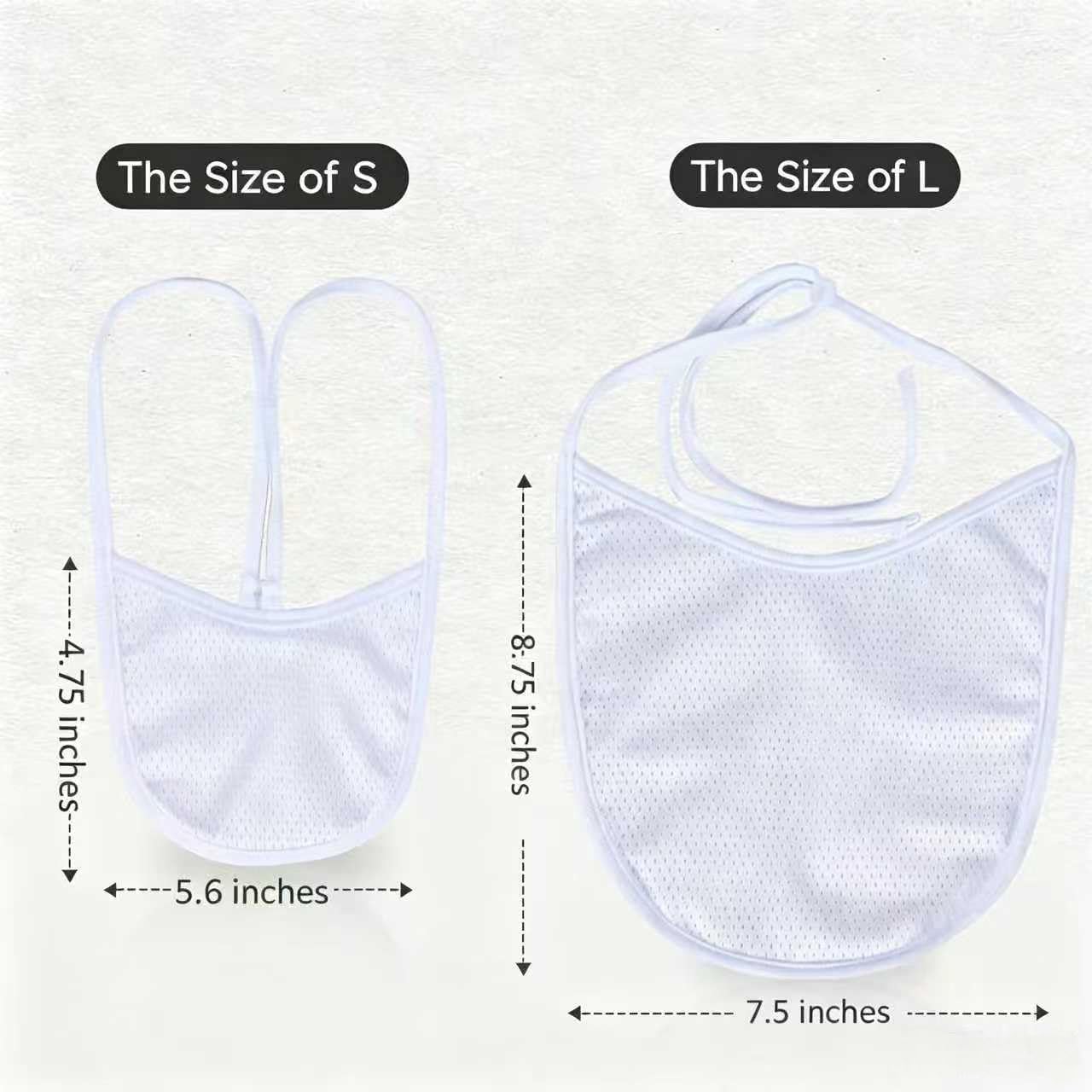 Breathable Tracheostomy Cover with Filter Layer & Adjustable Straps - Soft Mesh Post-Surgery Neck Stoma Protector for Adults,Practical Gift5 Pack-White, Large