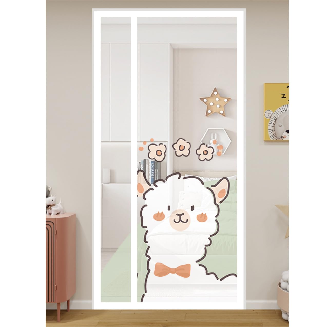 VALER 網戸 玄関 ドア用 マグネット式 簡易あみ戸カーテン