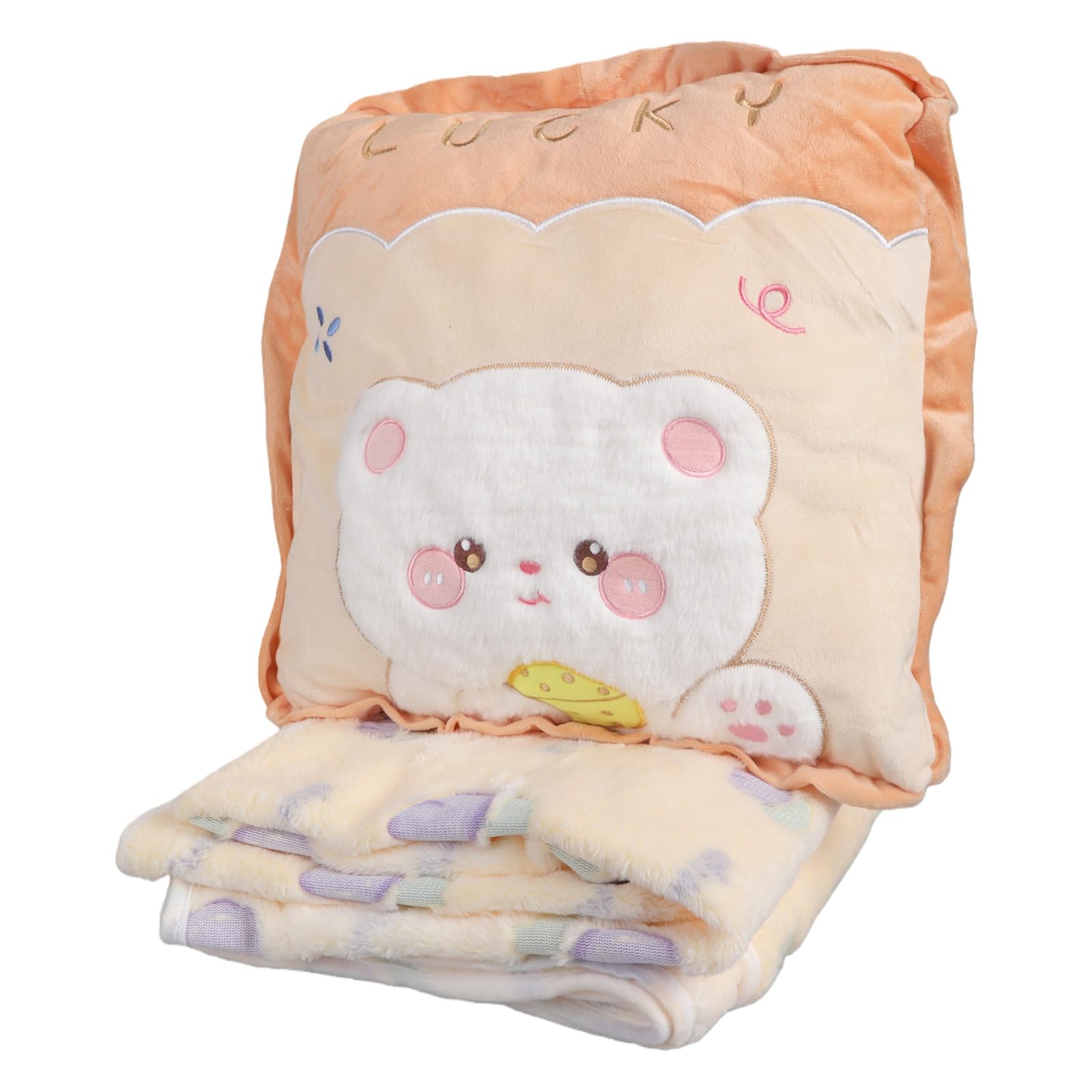 Tsophreniq Pillow Blanket Multiple Use for Students and Professional Seeking Warmth and Convenience Soft Fleece Comfort