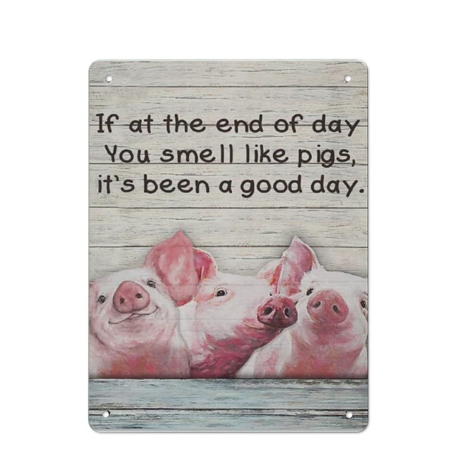 AOOEDM Cute Pigs Metal Tin Sign for Home Bar Pub Kitchen Wall Art Deocr Man Cave Vintage Metal Sign Poster Plaque Signs Quotes Sign