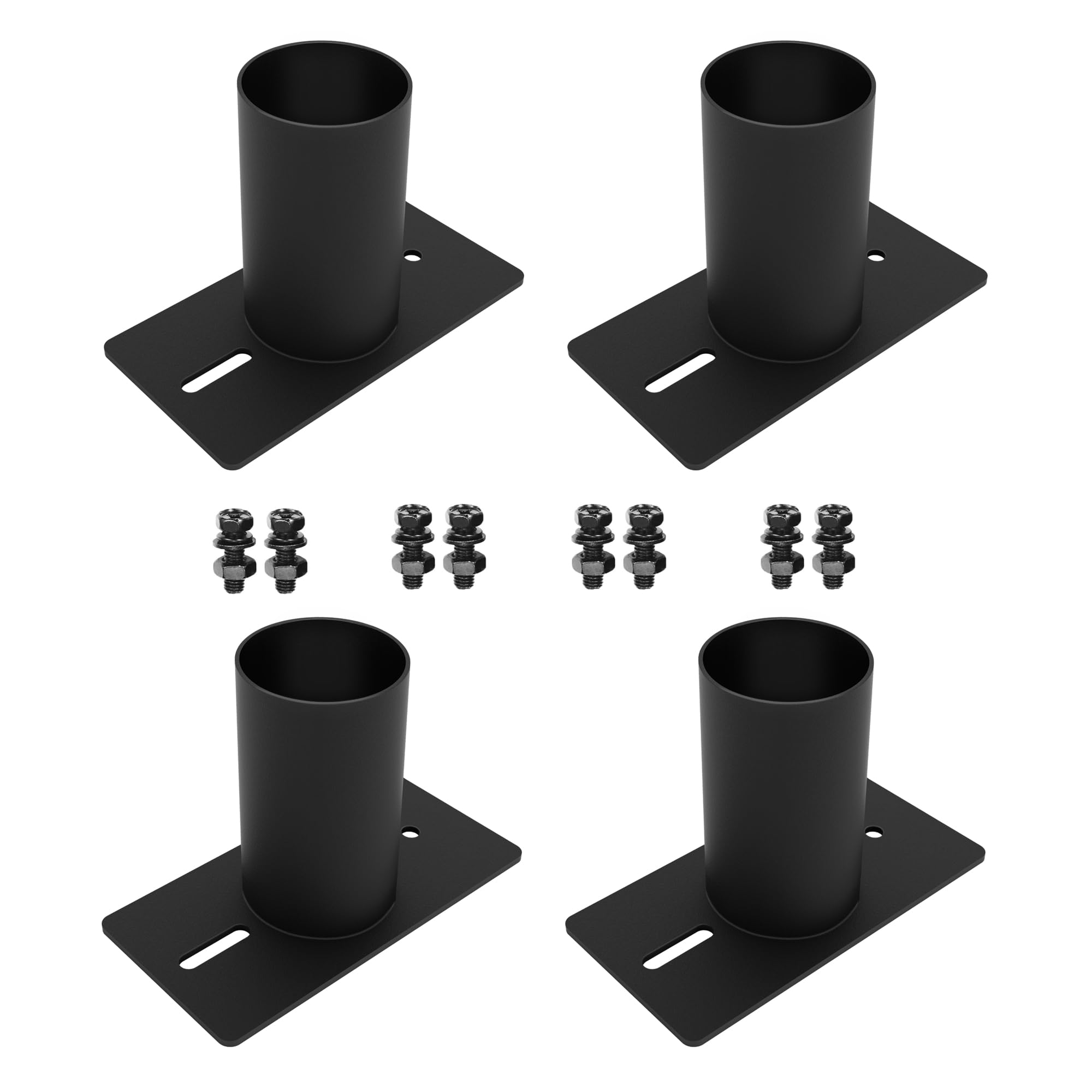 Pole Mount Bracket White Steel Corner Mounting Bracket For Outdoor Lighting  | Suitable For Motion Sensors And Security Flood Lights | Universal  Pre-Drilled Holes For Tapo Camera, image size:2000x2000