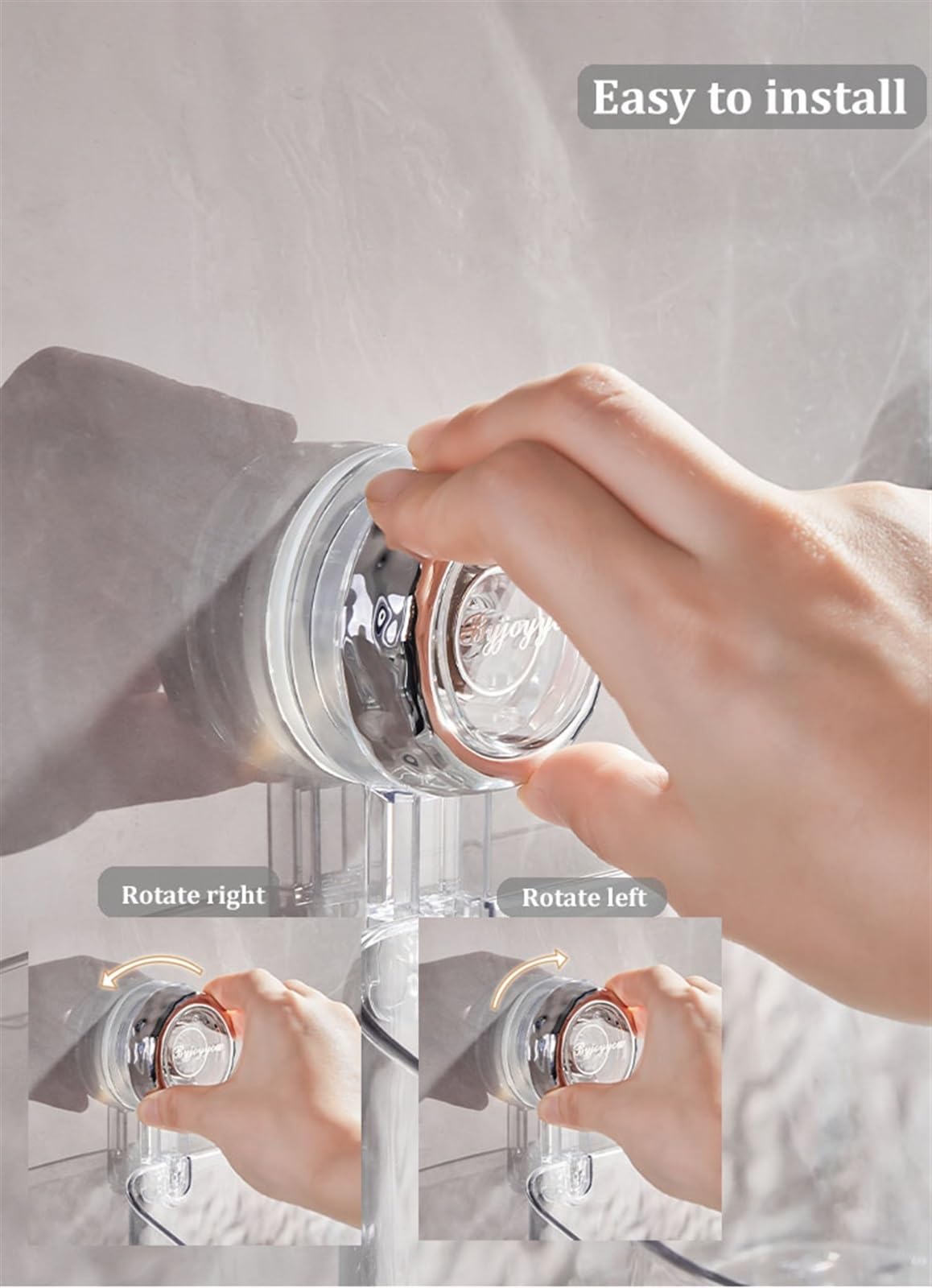 Estante de baño con ventosa, organizador de pared transparente sin taladro, para ducha, cocina y baño, estante de ducha impermeable para jabón, champú y cepillo de dientes