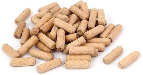 sourcing map A16080100ux0165 - Cajón redondo de madera acanalada para gabinete, 0.394 x 1.181 in, 50 piezas, color marrón claro