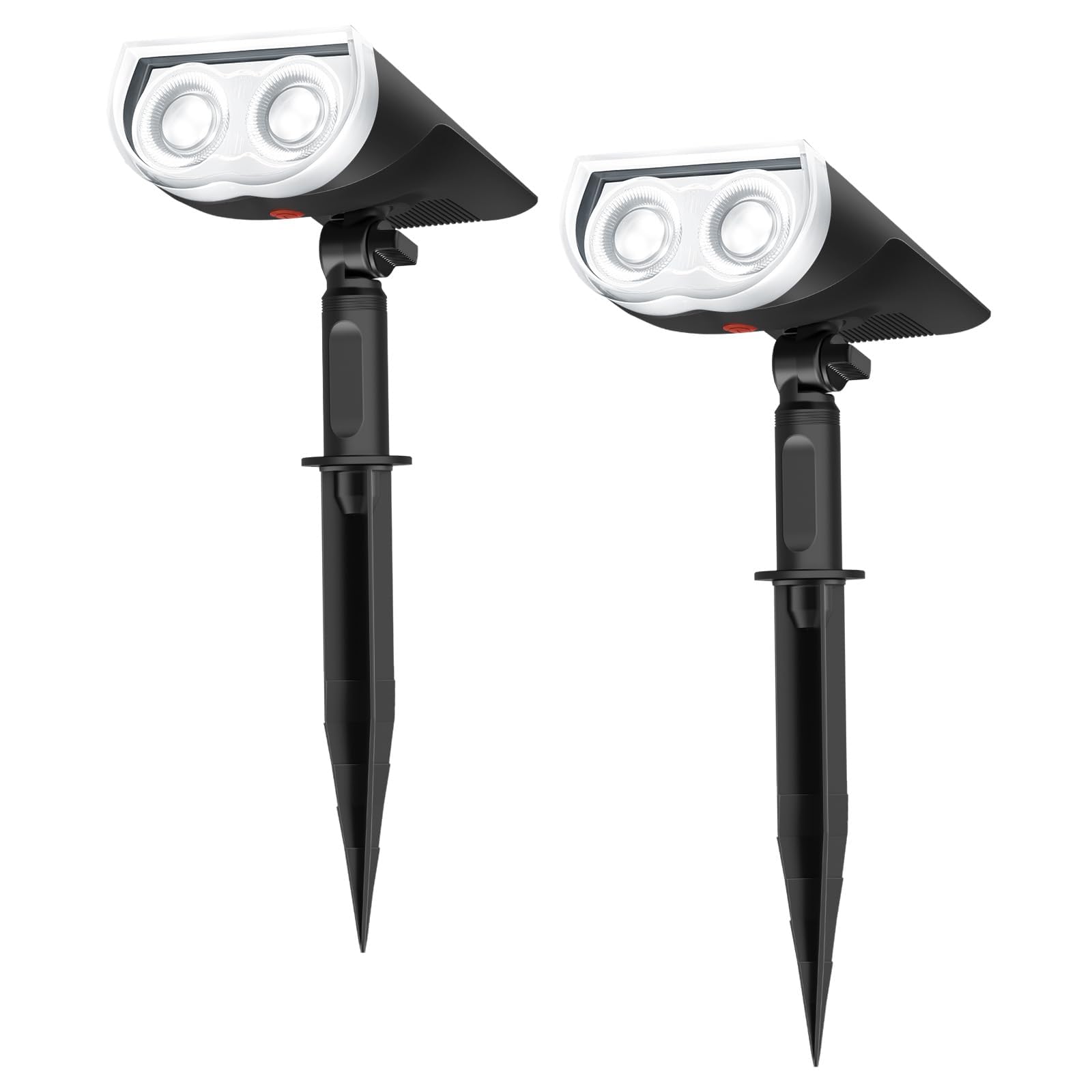 Linkind Solar Lights Outdoor StarRayS, Bright Solar Spot Lights Outdoor, IP67 Waterproof Spotlights for Garden Yard Landscape Walkway Patio Tree (Daylight, 2 Pack)