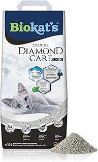 Biokat's Diamond Care Classic Katzenstreu ohne Duft - Feine Klumpstreu aus Bentonit mit Aktivkohle und Aloe Vera - 1 Sack (1 x 10 L) product image