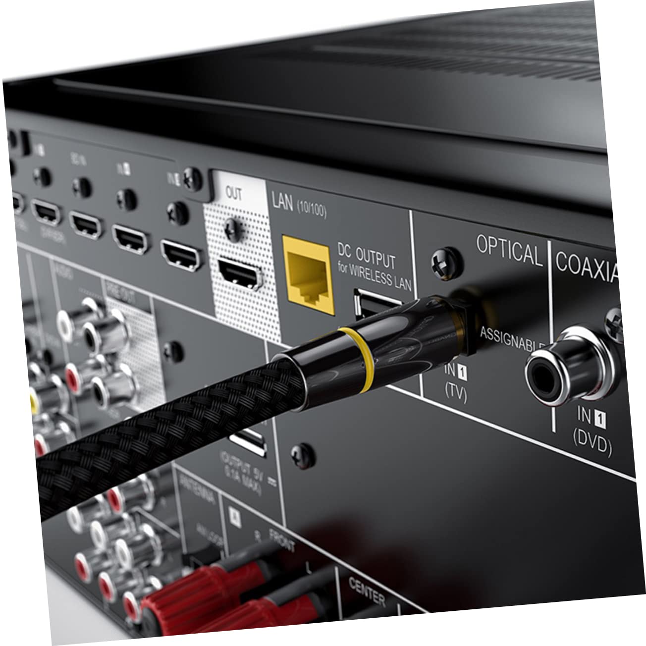 VILLCASE Cavo Ottico Audio Digitale 15 Metri in Fibra Ottica Nero