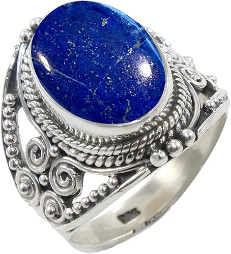 Miniatura 25 de Anillo de plata esterlina 925 para mujer y piedras preciosas naturales, anillo de compromiso de plata de ley, juego de bisel de piedra natal