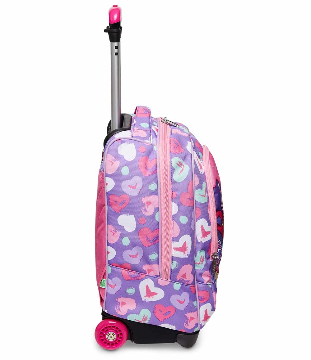 SJ GANG STYLE JAM GANG Trolley Scuola Big - Fantabulous, Rosa, 2 Zaini in 1 con Crossover System, Uso Zaino con Spallacci a Scomparsa, Zaino Scuola Elementare, Tempo libero, Viaggi