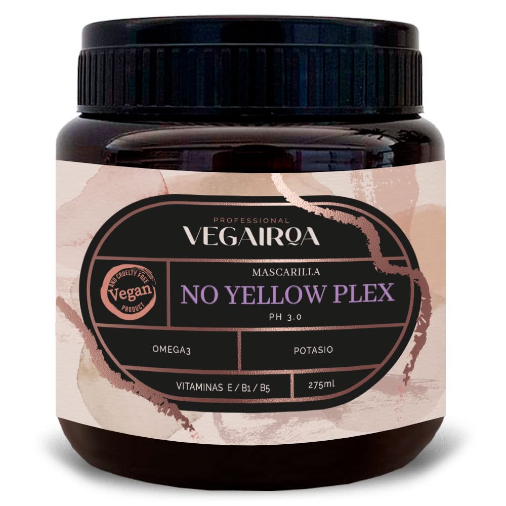 VEGAIROA. No Yellow Plex Mask Neutralises Yellow and Orange Tones Deep Moisturising Purple Pigment For Bleached Blondes Paraben Free Package Contents: 275g