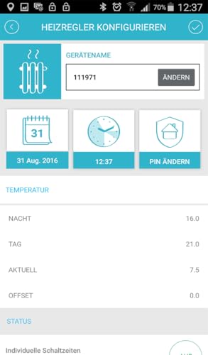 Xavax 2 app for easy radiator controller and radio power outlet control via Bluetooth