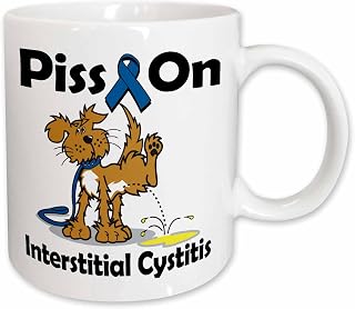 3dRose Piss On Interstitial Cystitis Awareness Ribbon Cause Design 11oz Mug