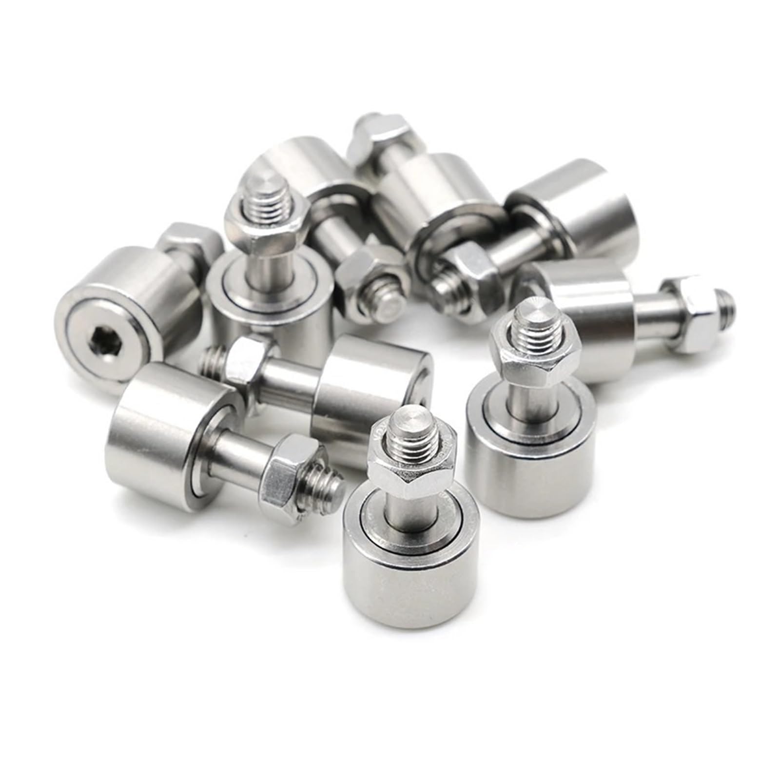 10Pcs CF6 KR16 Cam Follower Bearing M6x16x28.2mm SUS304 Stainless Steel Needle Roller Bearing with Bolt Engine Parts