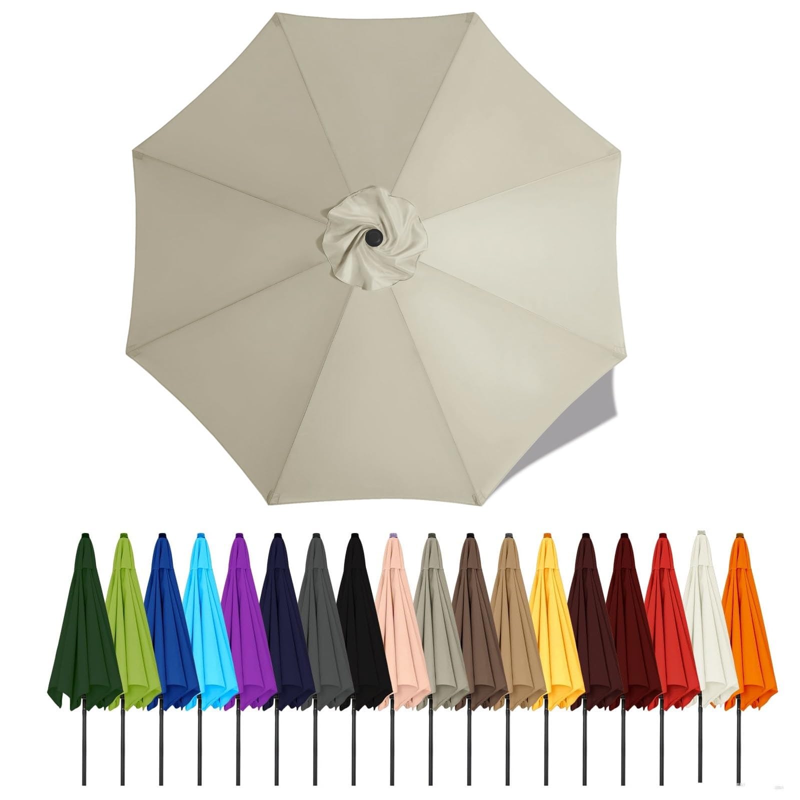 Replacement Parasol Canopy Replacement Cover for Parasol, 2m 2.3m 2.5m 2.7m 2.8m 3m 3.5m 4m 6 and 8 Ribs Cantilever Umbrella for Garden Patio Pool Terraces-image-30
