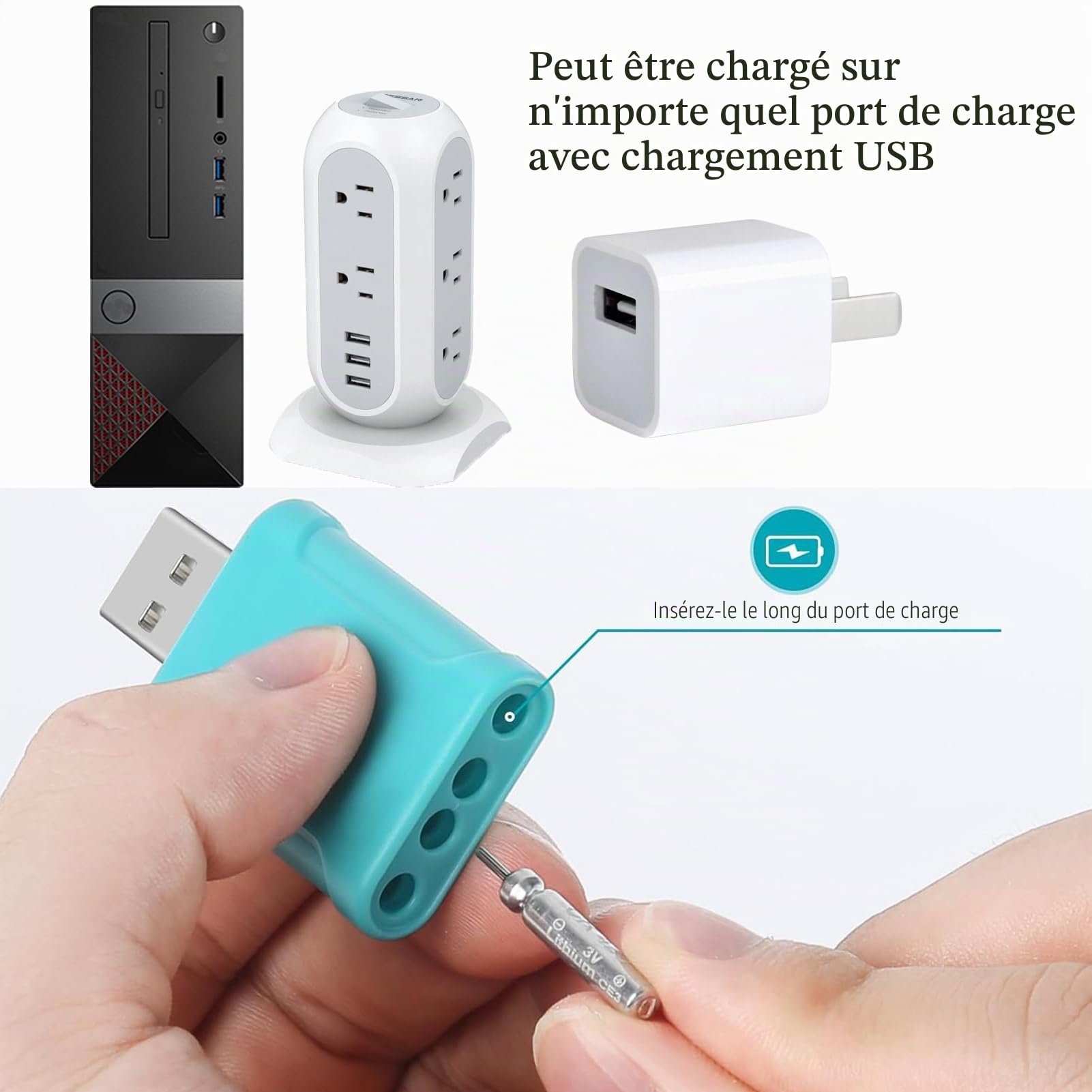 DONGZQAN Lot de 4 indicateurs de touche avec veilleuses pour la pêche, indicateurs de touche de pêche, veilleuse pour la pêche de nuit, cadeau de pêche, veilleuse de pêche de nuit avec chargeur et