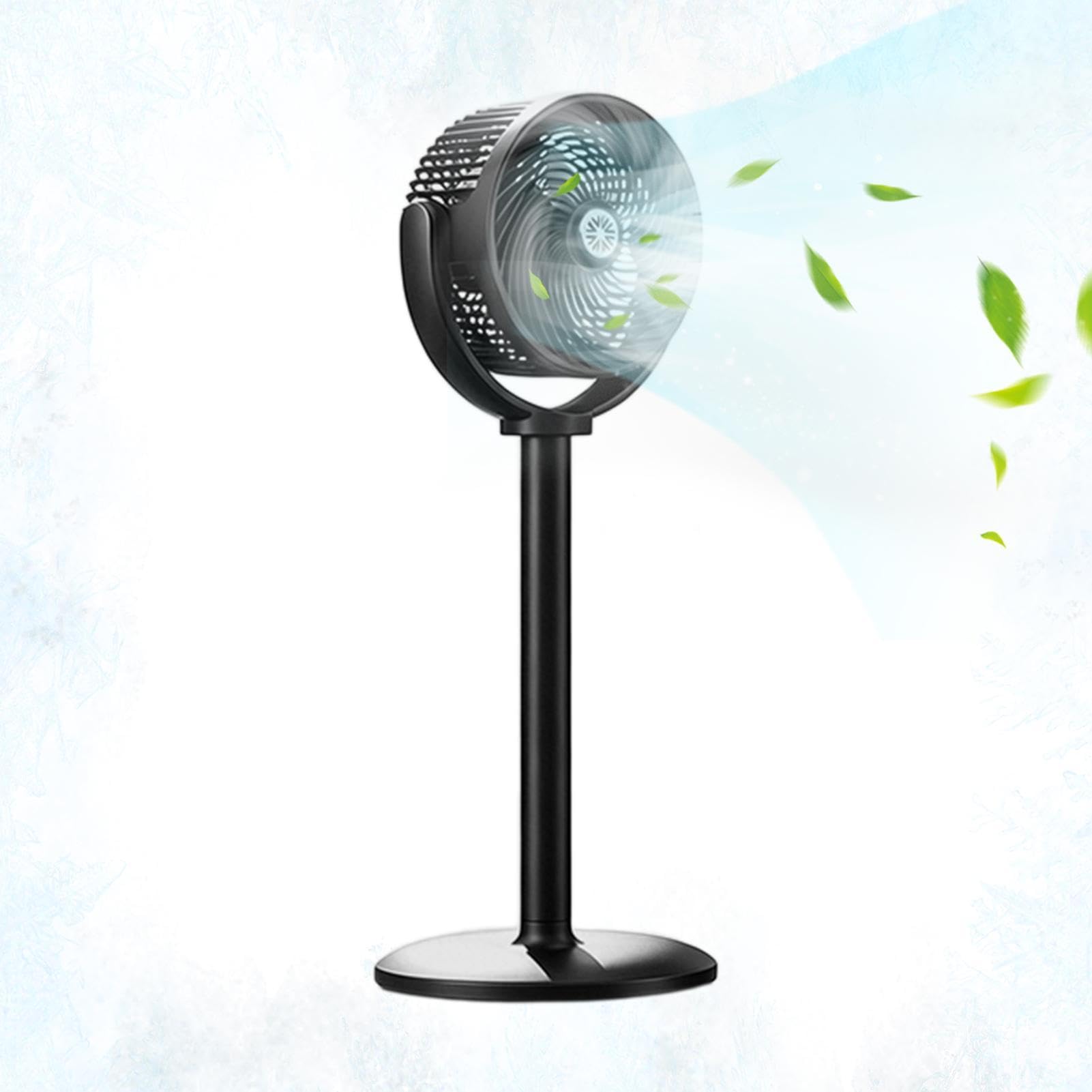Generico Ventilatore a Piantana Circolatore d'Aria – Telescopico USB-C | Pi | 5 Velocità, 4 Altezze Regolabili, Ventilatore da Pavimento Silenzioso, Pieghevole Compatto per Casa, Camper