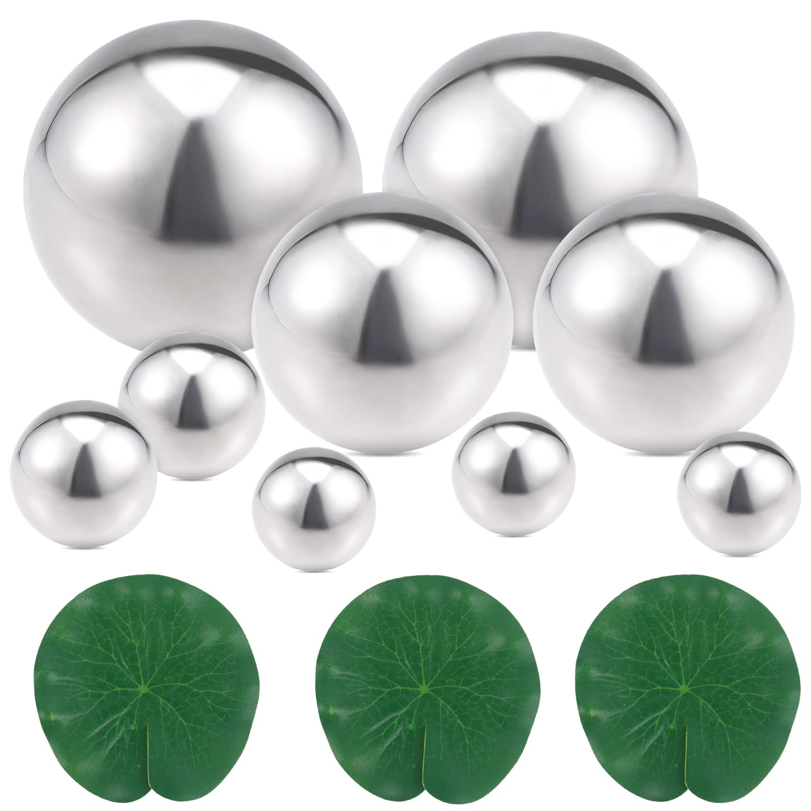 Bola Reflectante para Decoración de Jardín, Decoración de Estanque Bolas de Metal, Mini Bolas de Espejo para Estanque, Jardín, Estanque Suspendido Bolas Decorativa
