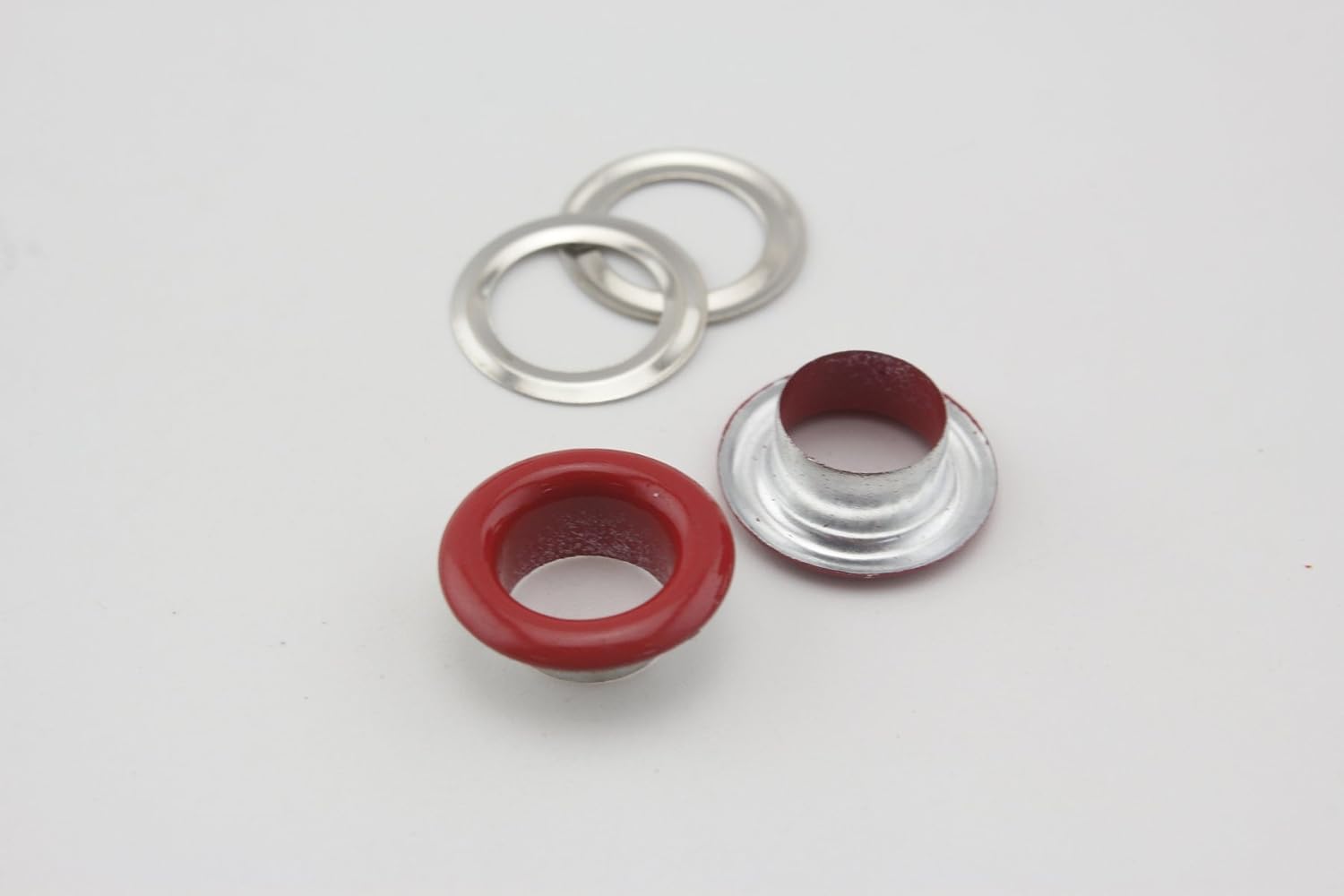 3dancraftit Iron Round Eyelets Grommets and washers for Leather Purse Shoe Paper DIY Crafts Inner Size 5/16 Inch / 8mm Red AC26
