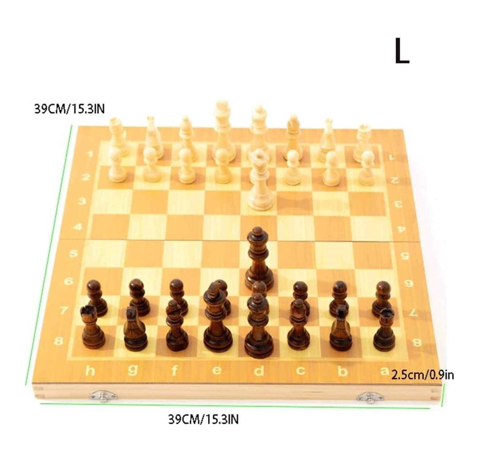 Figurki Szachowe Z Szachownicą Magnetyczna Składana Szachownica Z Litego Drewna Magnetyczne Szachy, Wykwintne Drewniane Szachy Spotkanie Towarzyskie(39 * 39cm)