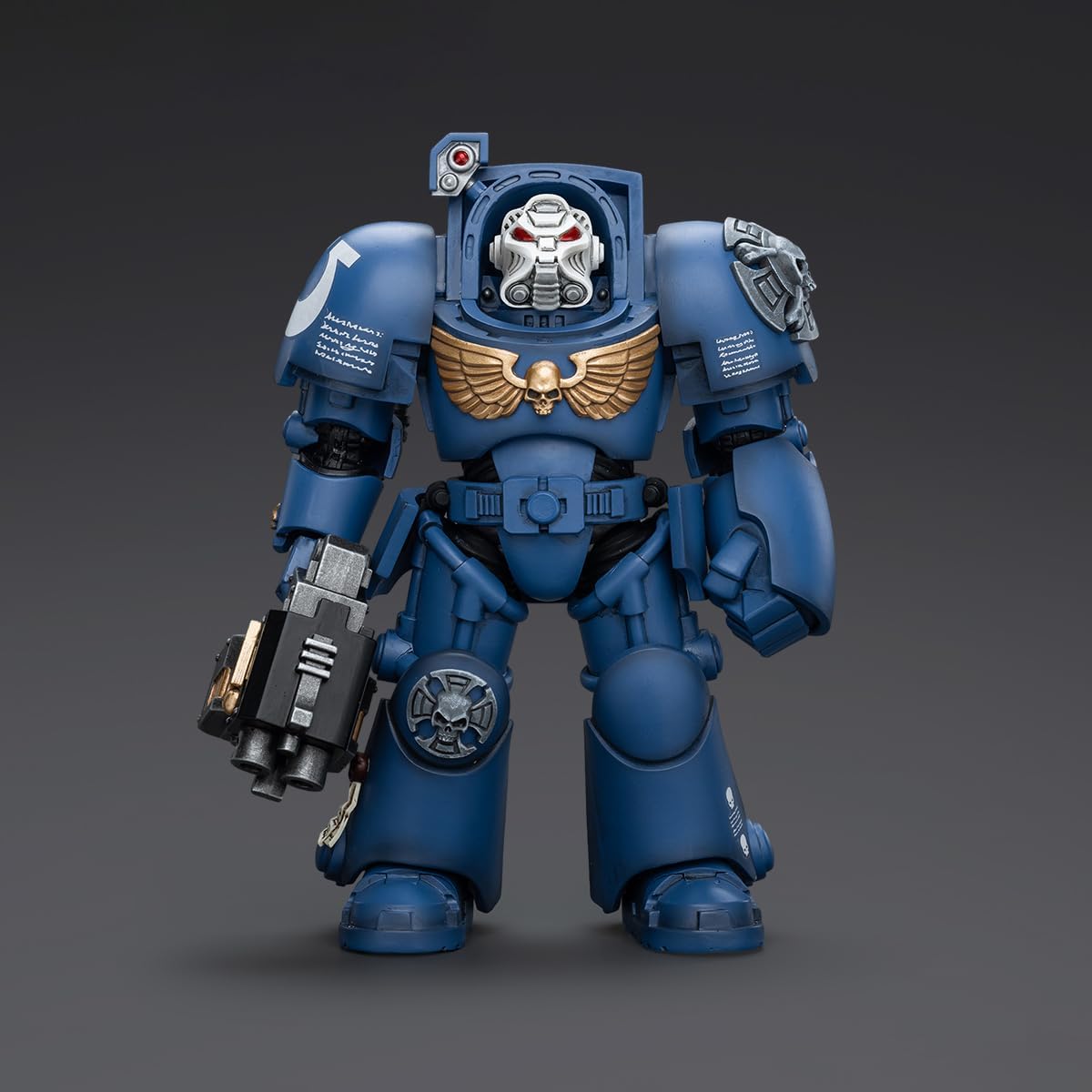 JOYTOY Warhammer 40,000 1/18 Action Figure Ultramarines Terminator Squad Terminator with Storm Bolter Collection Model Birthday Gifts