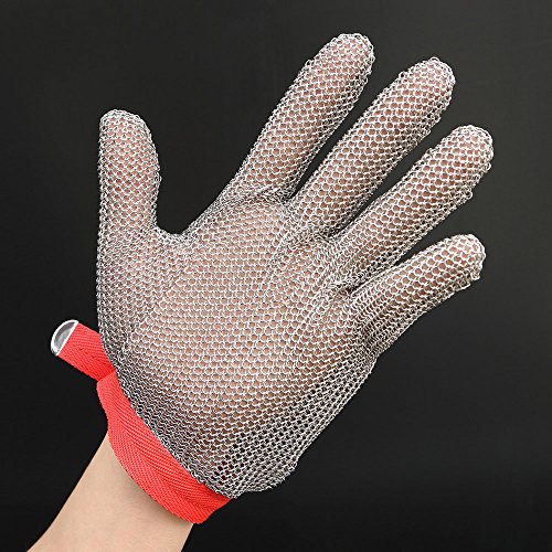 Anself Cut Resistant Glove Stainless Steel Mesh Knife Cut Resistant Protective Glove - Thumbnail 3