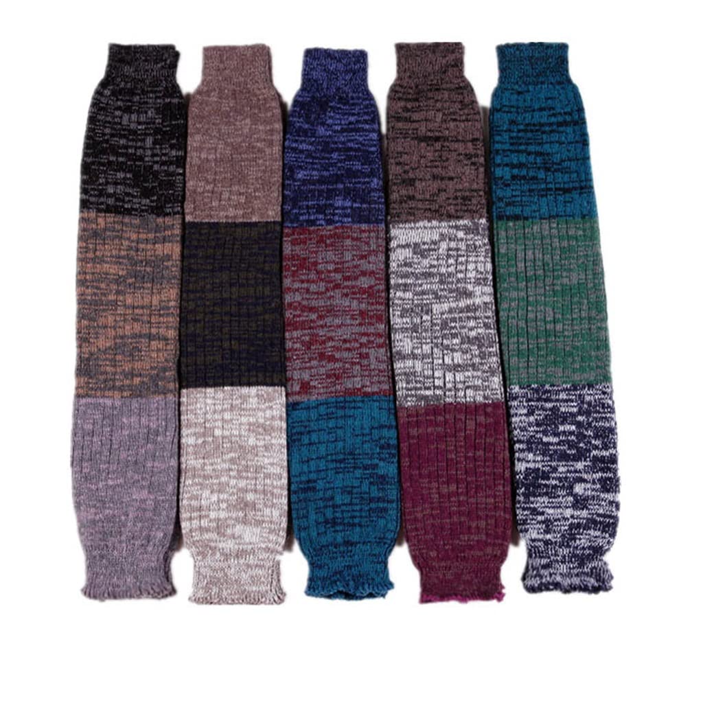 Sobre la rodilla Puños de bota de punto para mujer Calentadores de piernas Calentadores de piernas para niñas Cubierta de pie de punto Otoño Invierno Calentadores de piernas Calcetines (Color : A, S