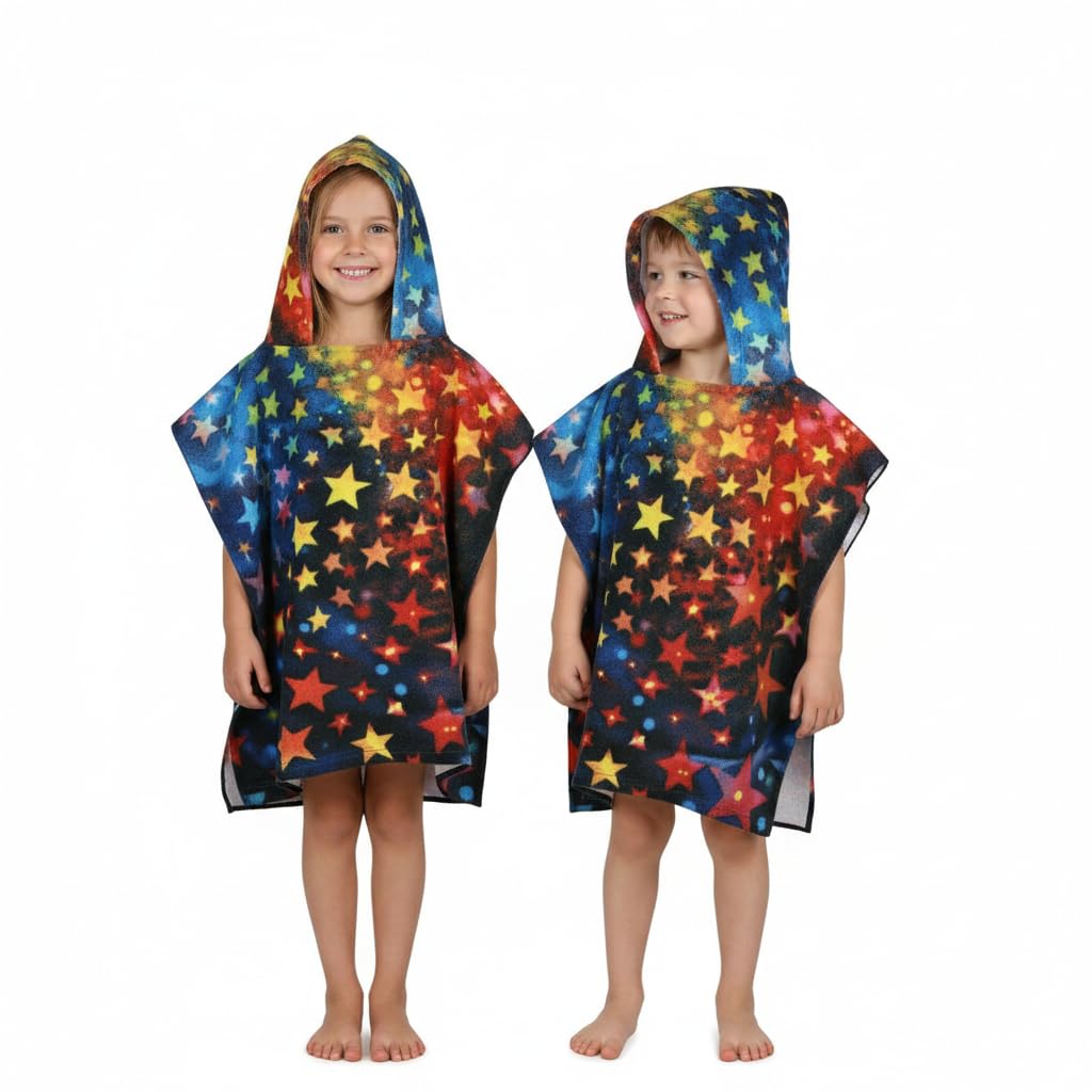 A2z 4 Kids Boys Galaxy Stars - Hooded Towel One Size